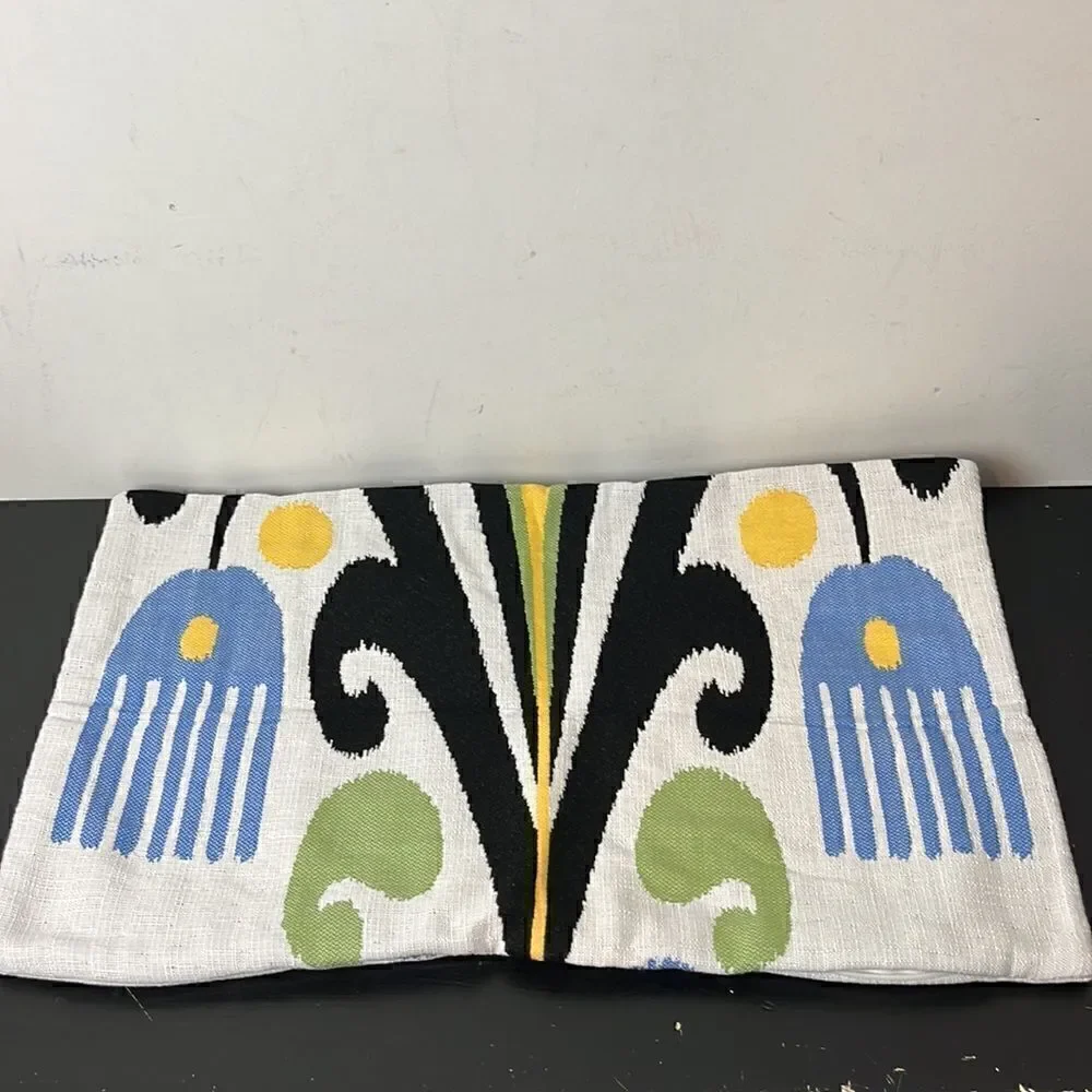 William Sonoma Outdoor Sunbrella Sofia Ikat pillow cover
